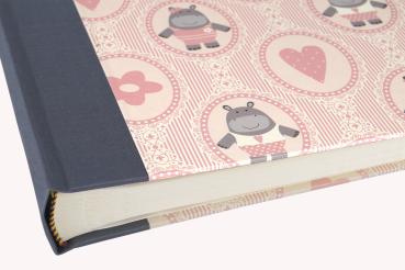 Photo album Hippo rose, album for children's photos, handmade